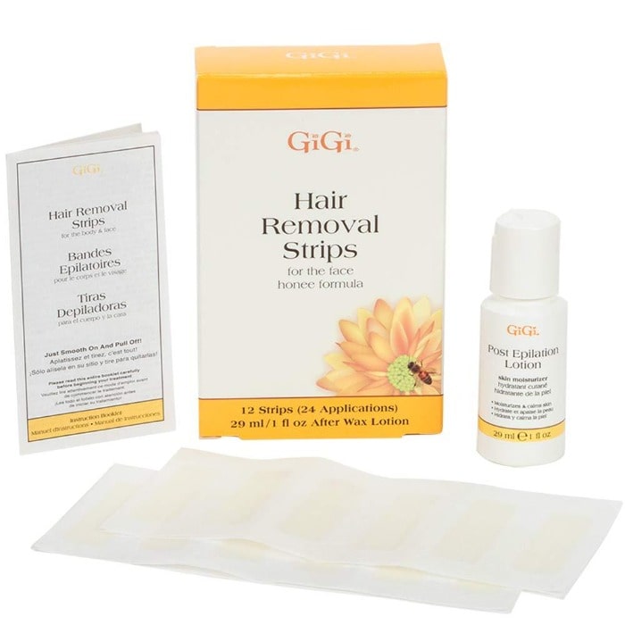 GiGi Hair Removal Strips For The Face Honee Formula 12 Strips 24